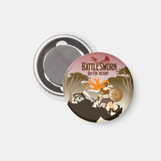 Slag versleten ronde magneet (Voorkant / Achterkant)