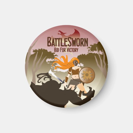 Slag versleten ronde magneet (Voorkant)