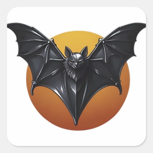 Slag Vierkante Sticker (Voorkant)