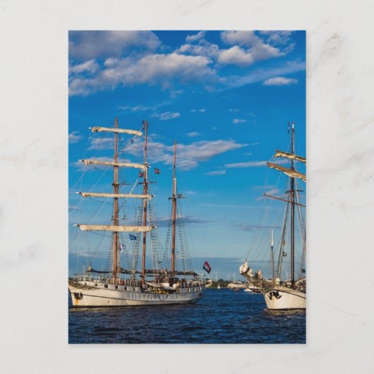 Slag voor de Hanzezee in Rostock Briefkaart (Voorkant)