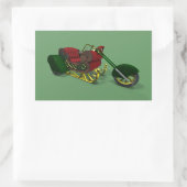 Slag voor de kerstmanteband rechthoekige sticker (Tas)