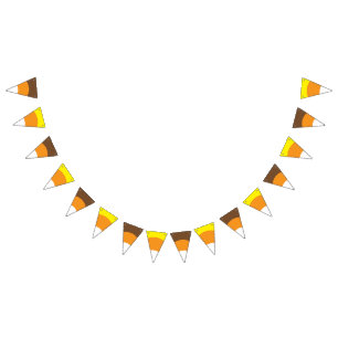 Slagbanner Halloween Candy Corn Vlaggetjes