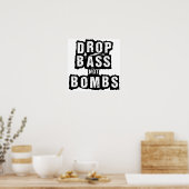 Slagbassins geen bommen poster (Keuken)