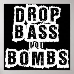 Slagbassins geen bommen poster