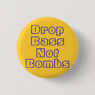 Slagbassins geen bommen ronde button 3,2 cm