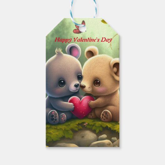 Slagdieren in liefde cadeaulabel (Voorkant)