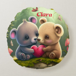 Slagdieren in liefde rond kussen