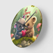 Slagdieren in liefde ronde klok (Hoek)