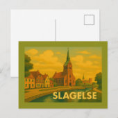 Slagelse Denemarken Toren Briefkaart (Voorkant / Achterkant)