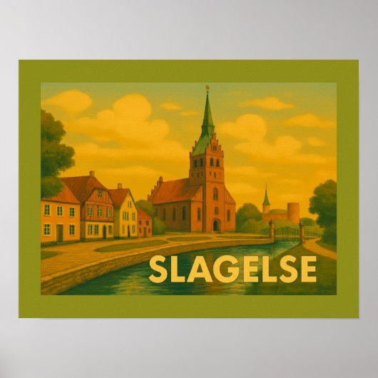 Slagelse Denemarken Toren Poster (Voorkant)