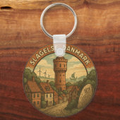 Slagelse Denemarken Toren Sleutelhanger (Achterkant)