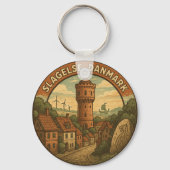 Slagelse Denemarken Toren Sleutelhanger (Achterkant)