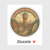 Slagelse Denemarken Toren Sticker (Vel)