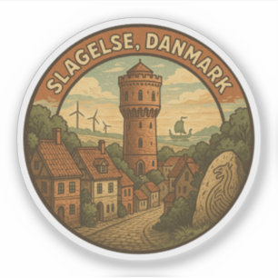 Slagelse Denemarken Toren Sticker