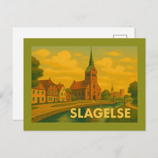 Slagelse Denmark Tower Briefkaart (Voorkant / Achterkant)