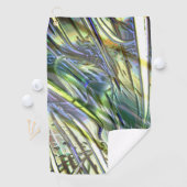 Slagen in bamboestijl, zacht parelgroen geel golfhanddoek (Insitu)