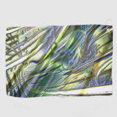 Slagen in bamboestijl, zacht parelgroen geel golfhanddoek (Horizontaal)