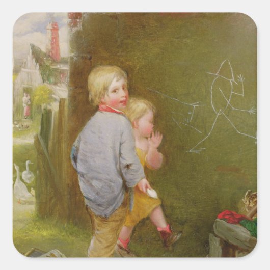Slagen van Genius Vierkante Sticker (Voorkant)