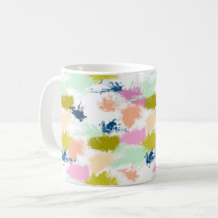 Slagen, verven, olieverf koffiemok