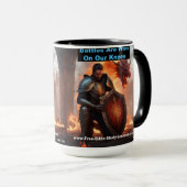 Slagen worden gewonnen op onze knieën Christelijk Mok (Voorkant rechts)