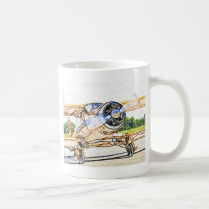 Slagend  vliegtuig koffiemok