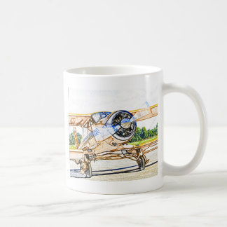 Slagend vliegtuig koffiemok