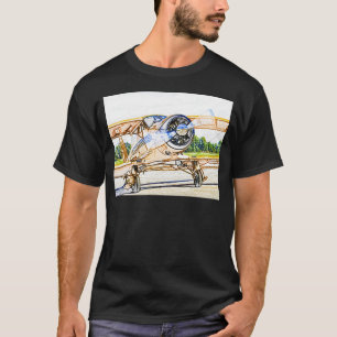 Slagend vliegtuig t-shirt