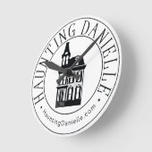 Slagende Danielle Wall-klok Ronde Klok (Hoek)