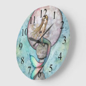 Slagende Mon Mermaid Wall Clock Grote Klok (Hoek)