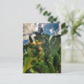 Slagende pearcactus briefkaart (Staand voorkant)