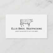 Slager, Angus Beef Koe Diagram Visitekaartje (Voorkant)