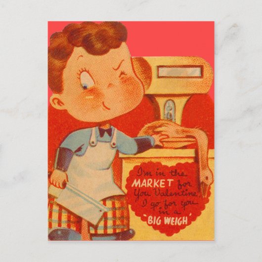 Slager Grappige Valentijnkaart Feestdagenkaart (Voorkant)