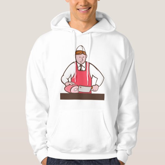Slager Mannen Hoodie (Voorkant)