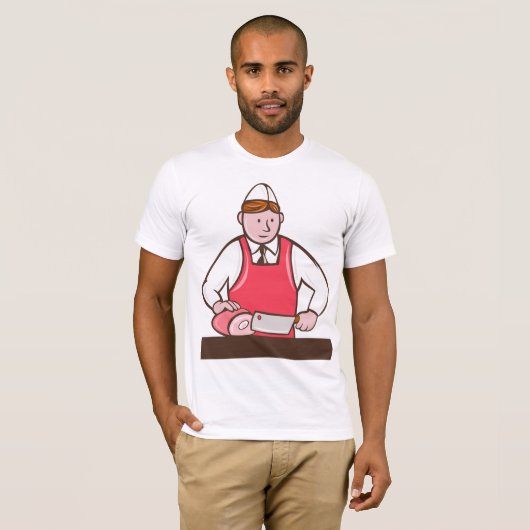 Slager Mannen T-shirt (Voorkant volledig)