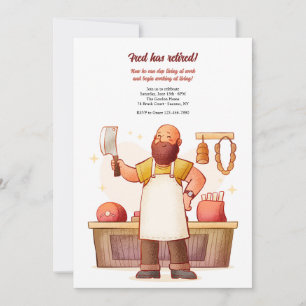 slager pensionering partij kaart