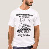 Slager, vleesverkoop of slagerij. t-shirt (Voorkant)