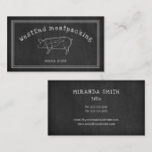 slagerij-alkbord voor gesneden varkensdiagram visitekaartje (Voorkant / Achterkant)