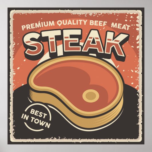  slagerij met een coole retro poster (Voorkant)