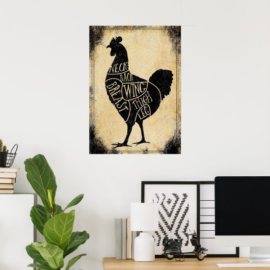  slagerij poster kip (Thuiskantoor)