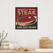  slagerij-Poster met koelbloem Poster (Keuken)