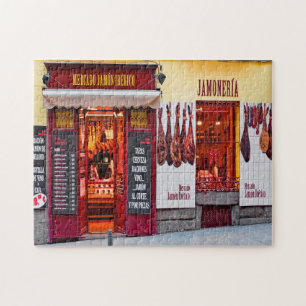 Slagerij. Slager Madrid. Legpuzzel