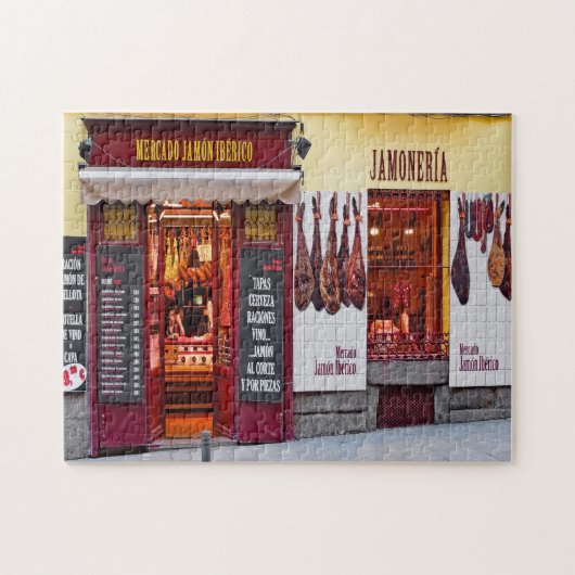 Slagerij. Slager Madrid. Legpuzzel (Horizontaal)