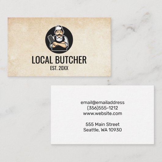 slagerij visitekaartje (Voorkant / Achterkant)
