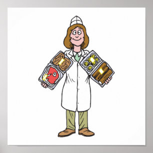 slagerij-vrouw poster