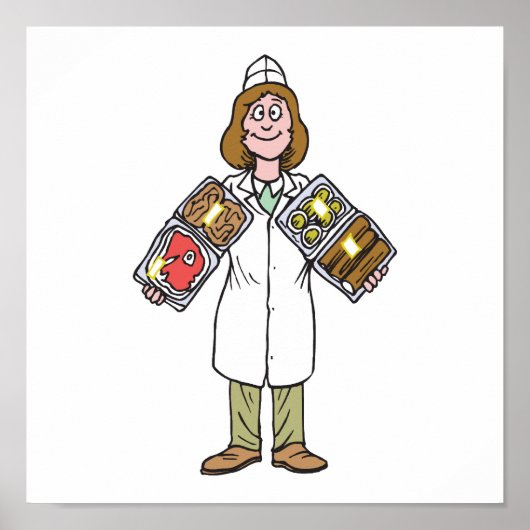 slagerij-vrouw poster (Voorkant)