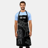 Slagerijrundvlees snijdt BBQ schort voor vleeslief (Gedragen)