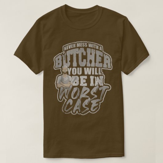 Slagers Chuck Brisket Mes Varkenssnijder Vlees Kok T-shirt (Design voorkant)