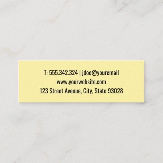 Slagers Cleaver Mes Mini Visitekaartje (Achterkant)