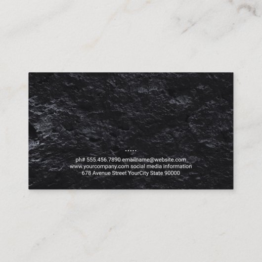 Slagers messen | Dieren Logo | Rauw vlees Visitekaartje (Achterkant)