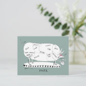 Slagers Snijden Varken, Tony Fernandes briefkaart (Staand voorkant)